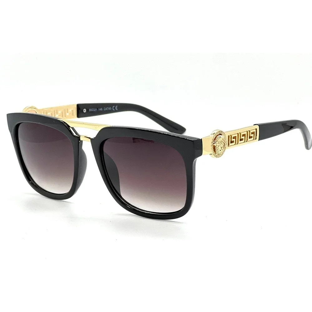 Sunglasses Black Gold Frame Designer Fashion Women Street‎ Wear Lentes Gafas New